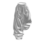 White Half Raised Baggy Sweatpants
