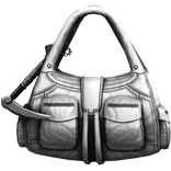 White Handheld Streetwear Cargo Bag w/ Scythe