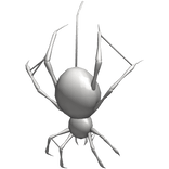 white hanging spider (right)