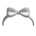 ♡ white headband with bow