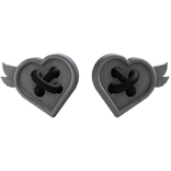 White Heart Button Eyes