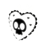🔆 White Heart Skull Tank Top [Emissive]
