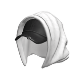 White Hoodie & Punk Y2K Black Cap 