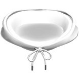 White Hoodie Hood Tied Oversized Basic 1.0 Neck