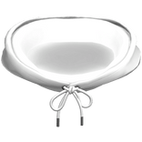 White Hoodie Hood Tied Oversized Basic 1.0 Neck