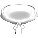 White Hoodie Hood Tied Oversized Basic 1.0 Neck