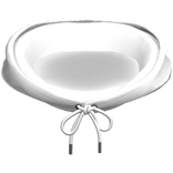 White Hoodie Hood Tied Oversized Basic 1.0 Neck