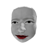 white japanese noh mask