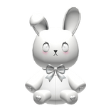 white jirai kei pastel goth cute bunny waist plush