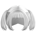 White kawaii anime hime pigtails