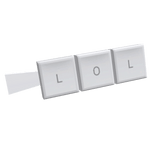 White Keybaord Hairclip V2 [Lol]
