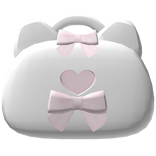♡: white kitty heart purse
