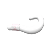 white kitty tail with pink bow cuff