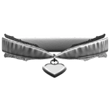 White lace chocker with Silver heart pedant