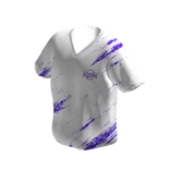 WHITE LAVENDER ABSTRACT SHIRT - KYZM