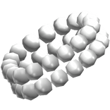 White Layered Pearl Armband (L)