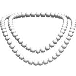 White Layered Pearl Necklace