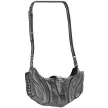 White Leather Biker Shoulder Bag