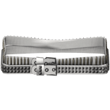 white leather bullet / studded belt