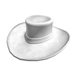 White Leather Cowboy Outback Hat