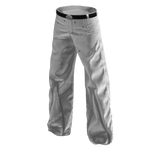 White Leather Y2K Biker Pants