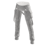 White Leather Y2K Pants