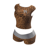 White Leopard Print Loungewear