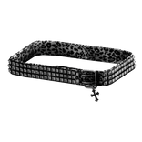 White Leopard Studded Chrome Hearts Belt 3.0