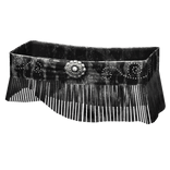 White Leopard Vintage Fringe Waist Wrap Belt