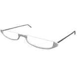 White Low Thin Rim Glasses