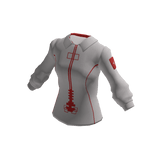 🖤 White Medicalcore Shirt with Red Trim