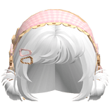 White Messy Buns W/ Mori Kei Neapolitan Bonnet