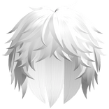 White Messy Fluffy Boy Hair