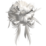 White Messy Hair Bun Pulled Back