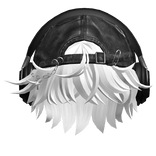 White Messy Hair w/ Headphones & Y2K Hat