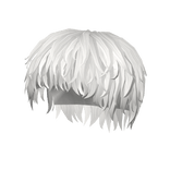 👻White Messy Wavy Punk Mod Cut Hair👻