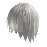 white messy wispy unkept emo hair