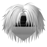 White Middle Part Hair w/ Blindfold