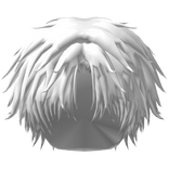 White Middle Parted Hair