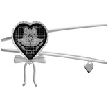 White Moe Gothic Emo Eyepatch w Bow Low / Chibi