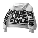 White 'One Lyfe-Style' - Rockstar Hoodie