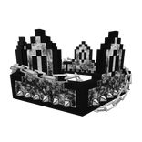 White Onyx Goth Chained 8-Bit Crown [ADD-ON]