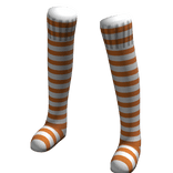 White Orange | Leg Warmers Thigh High Socks