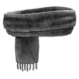 white oversized wrapped scarf