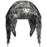 White Paisely Emo Chrome Headscarf