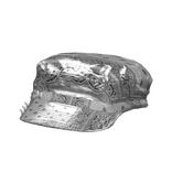 White Paisley Gothic Newspaper Cap