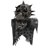 White Paisley Skull Scarf Gothic Shoulder Left