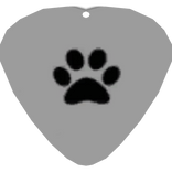 white paw print picklace addon