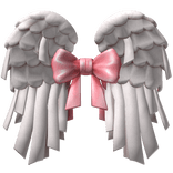 White pink angelic wings