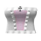 white pink gothic vcut dress